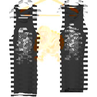 Turkey Playing American Football Boys Thanksgiving Tank Top | Mazezy