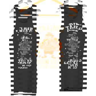 Turkey Trot Running I Trained Zero Days Thanksgiving Running Tank Top | Mazezy