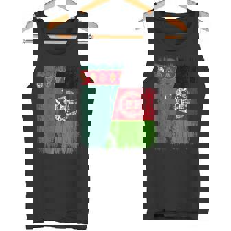 Turkmenistan Afghanistan Half Flag Turkmen Afghan Heritage Tank Top | Mazezy