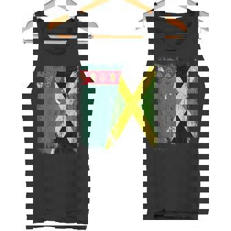 Turkmenistan Jamaica Half Flag Turkmen Jamaican Heritage Tank Top | Mazezy