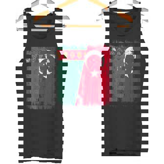 Turkmenistan Turkey Half Flag Turkiye Turkmen Turkish Jersey Tank Top | Mazezy