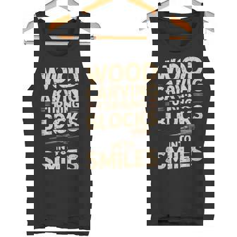Turning Blocks Into Smiles Wood Carving Tank Top | Mazezy