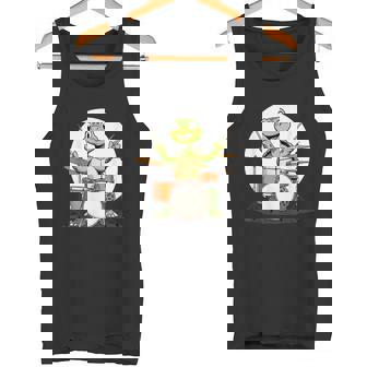 Turtle Playing Drums – Musical Cartoon Animal Tank Top | Mazezy