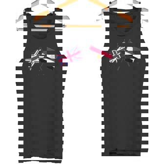 UK Egypt Crossed Flags British Egyptian Friendship Tank Top | Mazezy