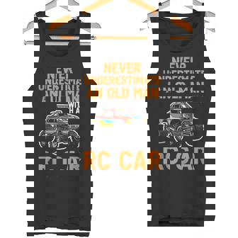 Never Underestimate An Old Man With A RC Car Tank Top Tank Top | Mazezy