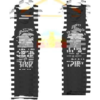 Never Underestimate An Old Man At Topiary Fathers Day Tank Top | Mazezy