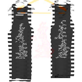 United Kingdom Mandala Map State Country USA Tank Top Tank Top | Mazezy