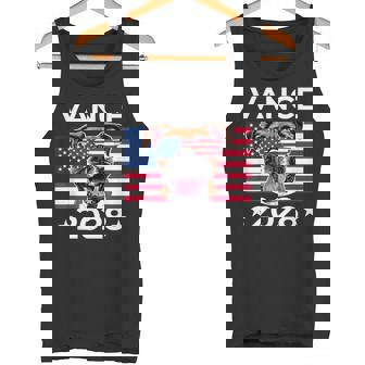 US Election Vote JD Vance 2028 Boxer Dog USA Flag Tank Top | Mazezy