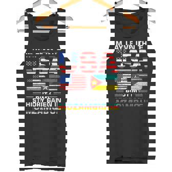 USA Flag Mozambique Flag Mozambique Roots Tank Top | Mazezy