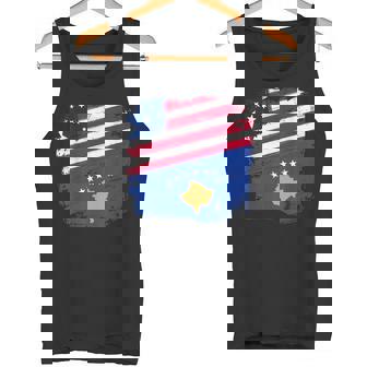 USA Kosovo Flags Tank Top | Mazezy