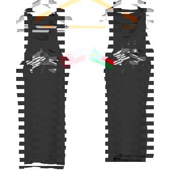 USA South Sudan Crossed Flags American South Sudanese Jersey Tank Top | Mazezy
