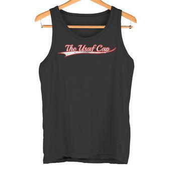 The USAF Cap Air Force Cadet Military Youth Vintage Varsity Tank Top | Mazezy