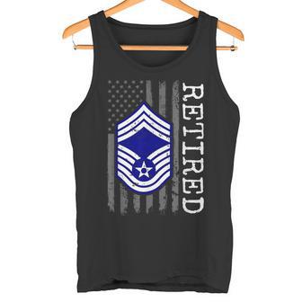 USAF Retired E9 Chief Master Sergeant Subdued Flag Tank Top | Mazezy