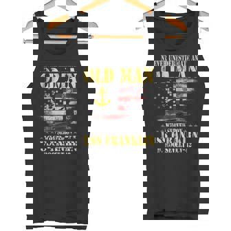 USS Roosevelt CV-42 Aircraft Carrier Veteran Dad Grandpa Tank Top | Mazezy