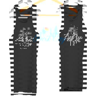 Utah Park City Winter Alpine Ski Retro Sunset Mountain Tank Top | Mazezy
