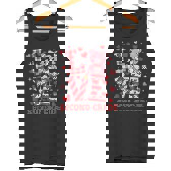 Valentine's Day Love Second Grade Teacher Tank Top | Mazezy