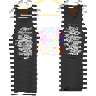 Vaporwave 猫 ピックルボール プレーヤー 80年代 レトロ 美学 タンクトップ - Kawaiitshirt