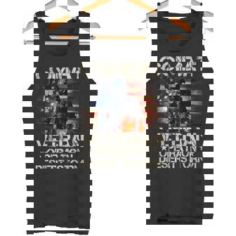 A Veteran USA Flag Combat Operation Desert Storm Tank Top | Mazezy