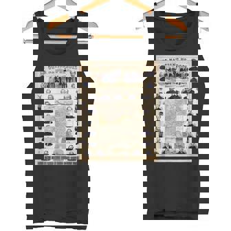 Vintage American Civil War Union Generals & Map 1863 Tank Top | Mazezy