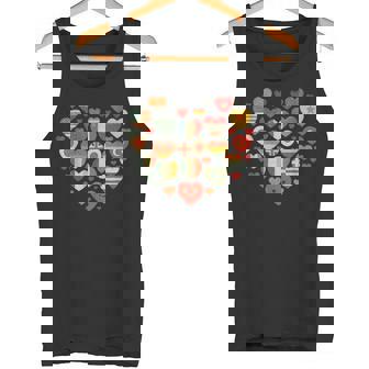 Vintage Distressed World Flags Heart Grunge Tank Top | Mazezy