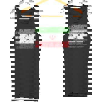 Vintage Iranian Banner Fan Iran Flag Retro Art Tank Top Tank Top | Mazezy