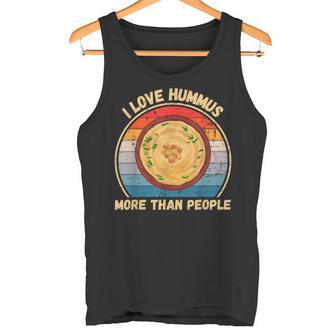 Vintage J'aime Le Houmous Plus Que Les Gens Amateur De Houmous Débardeur e - Cadeauxyz