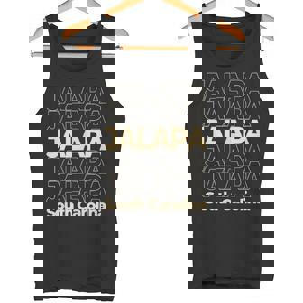 Vintage Jalapa South Carolina Repeating Text Tank Top Tank Top | Mazezy