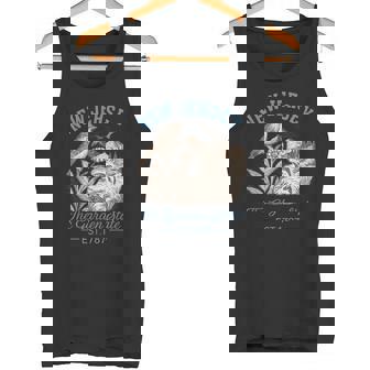 Vintage New Jersey The Garden State Tshirt Tank Top | Mazezy