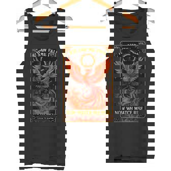 Vintage Phoenix Rise Tarot Card Spiritual Motivational Quote Tank Top | Mazezy