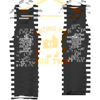 Vintage Pumpkin Pie Thanksgiving Pregnancy Reveal Tank Top | Mazezy