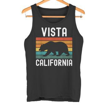 Vista California Retro Bear Vintage Travel SoCal Coast 760 Tank Top | Mazezy