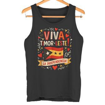 Viva Timor-Leste La Independencia Timor-Leste Independence Tank Top | Mazezy