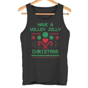 Have a Volley Jolly Christmas Volleyball Lovers Xmas Jolly Tank Top | Mazezy