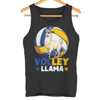 Volley Llama Sports Game Team Volleyball Llama In Sunglasses Tank Top | Mazezy