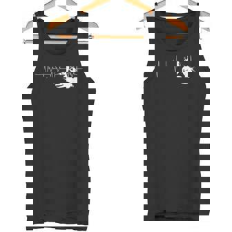 Water Skiing Heartbeat Athlete Sports Skier Water-Skiing Tank Top | Mazezy