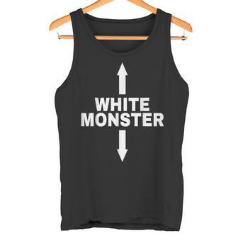 Weißes Monster Mit Pfeilen Nach Oben Und Unten Tank Top - Geschenkecke