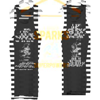 Welder I Make Sparks What's Your Superpower Welding Tank Top | Mazezy