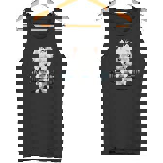 Westie Gimnasio Para Levantamiento De Pesas Color Blanco Terrier Camiseta sin mangas - Regaloses