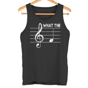 What-The F Musiknote Humor Erwachsenelang Wort Musik Liebhaber Tank Top - Seseable