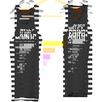 Why I Lose At Badminton 面白い言い訳 シャトルコック バーディー タンクトップ - Kawaiitshirt