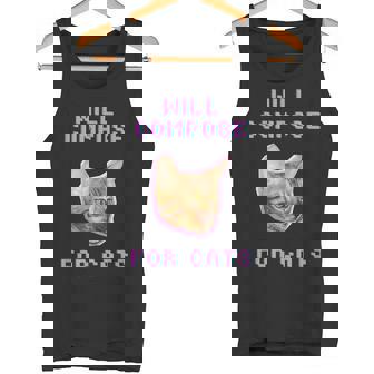 Will Compose For Cats Cat Lover Music Notes Tank Top | Mazezy