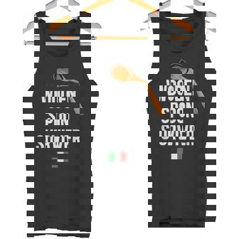 Wooden Spoon Survivor Italian Humor Tank Top | Mazezy