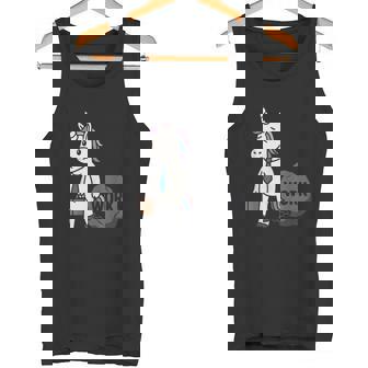 Work Unicorn Chained To Rock Office Humor Burnout Tank Top - Monsterry