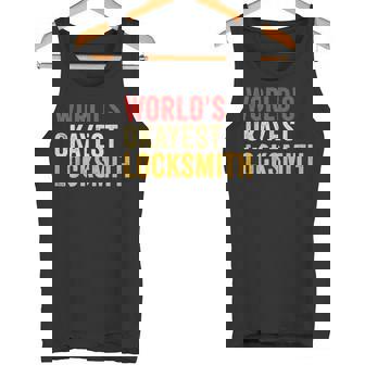 World's Okayest Locksmith Locksmithing Lock Picker Tank Top | Mazezy