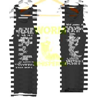 Worm Farmer Eco Humor Earthworm Garden Worm Whisperer Tank Top | Mazezy