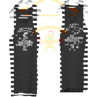 Xmas Gym Gingershred Gingerbread Man Gym Bodybuilding Tank Top | Mazezy