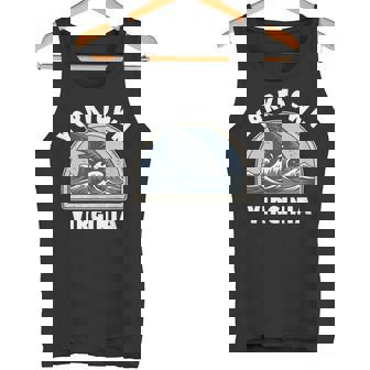 Yorktown Virginia Shark Fin Beach Vacation Souvenir Tank Top | Mazezy