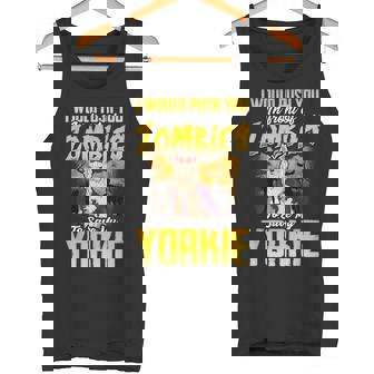 Zombie Yorkie Lover For Dog Owners Tank Top | Mazezy