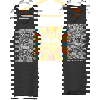 Zulu Beadwork Style Smiling Sun Tank Top | Mazezy