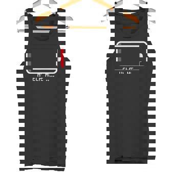 「 Help Me バッテリー 電池切れ」おもしろ 筆文字！服 面白い文字入り タンクトップ - Kawaiitshirt